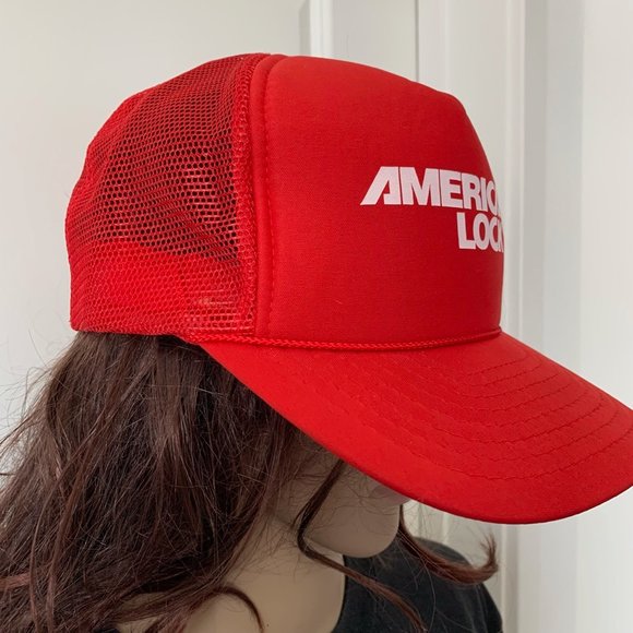 Vintage American Lock Mesh Trucker Snapback Hat - Picture 3 of 9